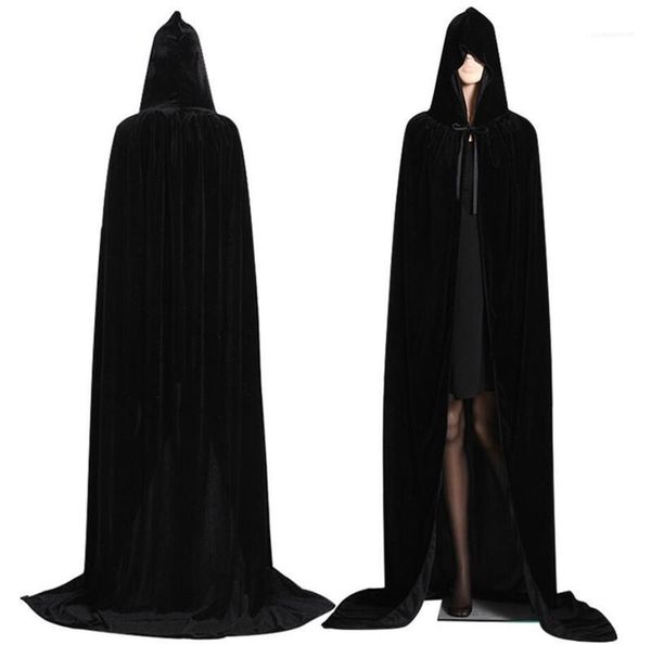 

halloween theme cloak festival cosplay party cloth halloween necromancer costumes retro style pure color funny, Black;red