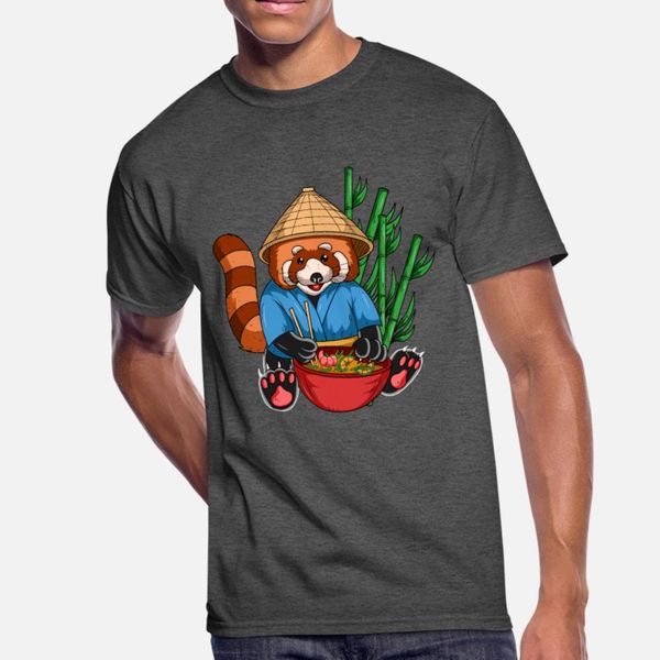 

китайский красного panda eating ramen red panda тенниски мужчины версии для печати 100% хлопок s-xxxl стандартного sunlight повседневного ле
