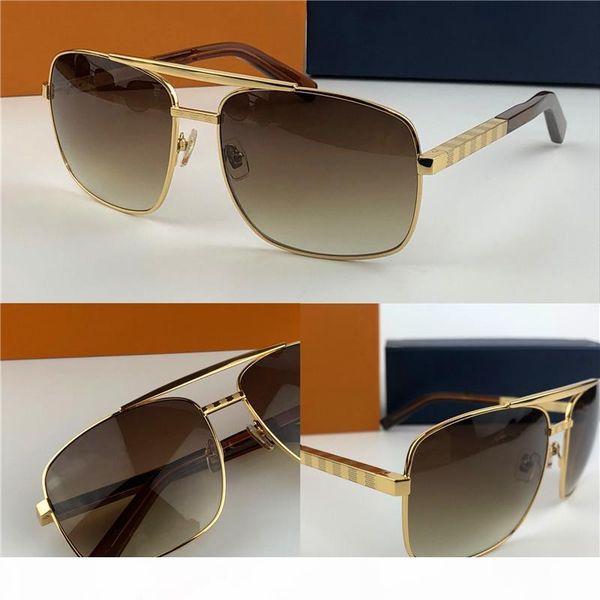 

fashion sunglasses 0259 metal square two-color frame classic retro men outdoor protection uv400 eyewear with orange case1080, White;black