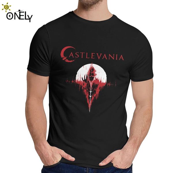 

для мужчин футболка castlevania dracula манит хороший хлопок модный crewneck мультфильм дизайн с коротким рукавом