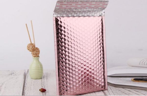 

25pcs 15x13cm/15x20+4cm rose gold bubble bag extra-thick poly padded bubble envelope multifunctional mailer for gift package