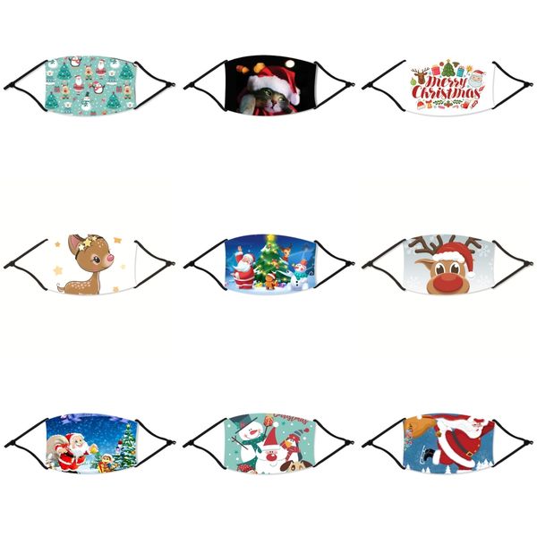 

fivekid style christmas mask 99.9% antil fabrics 50 times washable repeated washing silver ion reusable cotton chirdrenface christmas mas#83, Black