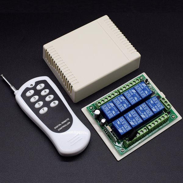 

smart home control 23a battery dc 12v 8ch channel rf wireless remote switch system receiver transmitter 433 relay