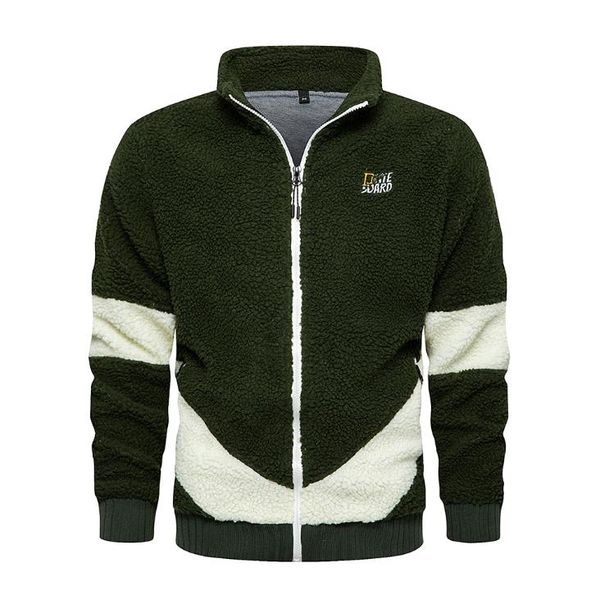 

mens designer hoodies contrast color panelled casual long sleeve sportswear cardigan coat fashion male sweatshirt, Black