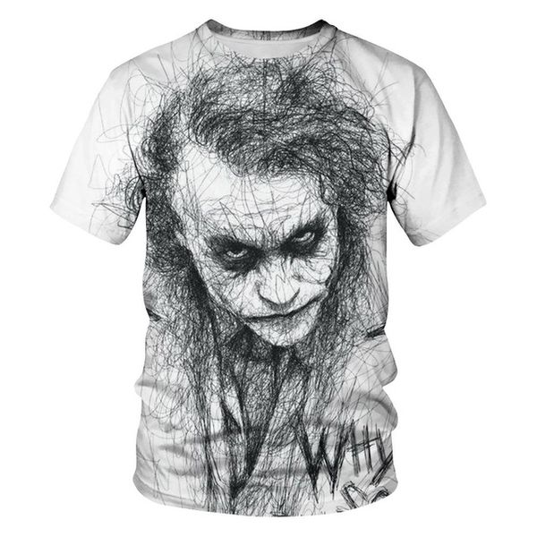 

new clown summer flame printed short sleeved and men3d 5xl 3d print shirts comics comics hippie men clothing
