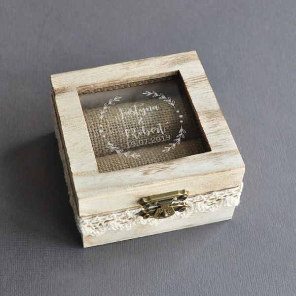 

personalized rustic wedding bearer box,wedding ring box,engraved wooden wedding ring holder,engagement box,proposal ring box mx200810, Black;white