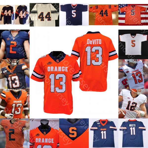 

syracuse orange football jersey ncaa college donovan mcnabb jim brown devito chandler jones queeley sean tucker cooper lutz taj harris neal, Black;red