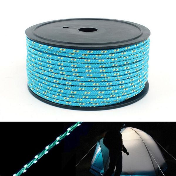 

10m reflective outdoor rock climbing rope 5mm diameter high strength survival paracord safety rope cord string hiking accessory tent rope