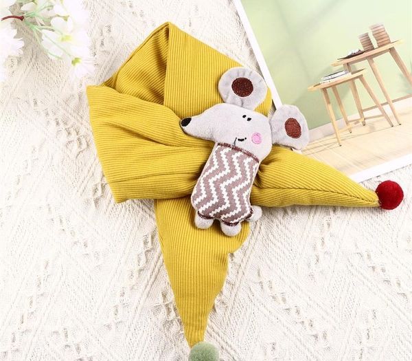 

baby cross scarf winter warm scarf cartoon little mouse cross children (ginger, Blue;gray