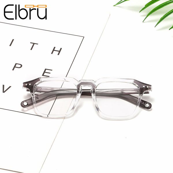 

fashion sunglasses frames elbru optical glasses vintage square rice nails frame men women eyeglasses clear, Black