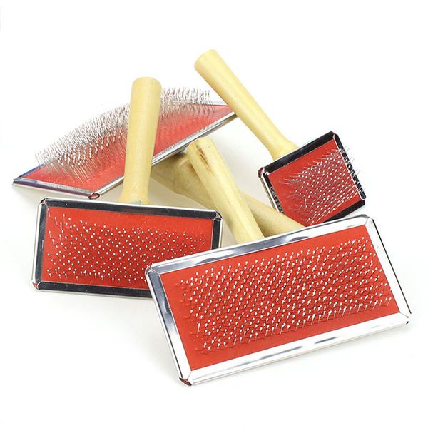 

dog cat needle massage comb pet grooming hair pulling wooden handle needle comb small medium and large dog open knot