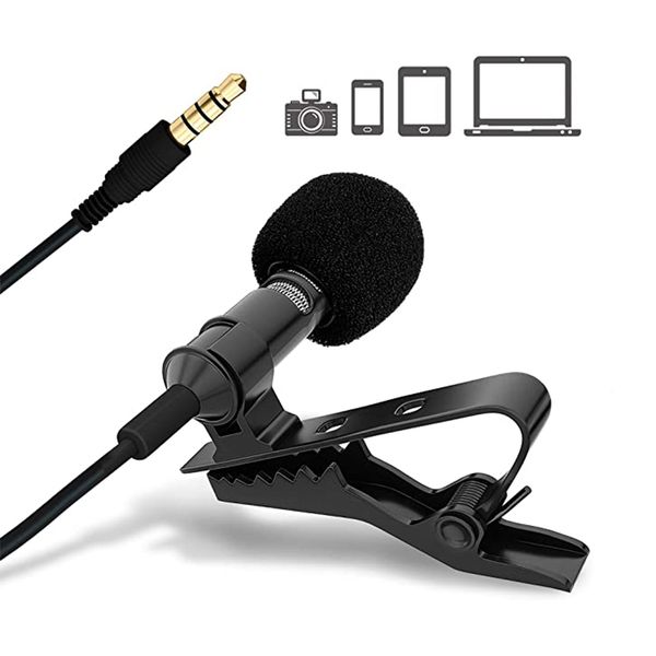 

mini portable lavalier microphone 3.5mm hands-cord line omnidirectional microphone for for computer lapmobile phone