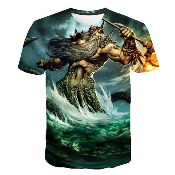 

anime cartoon poseidon cosplay 3d print shirts funny aesthetic graphic men clothing