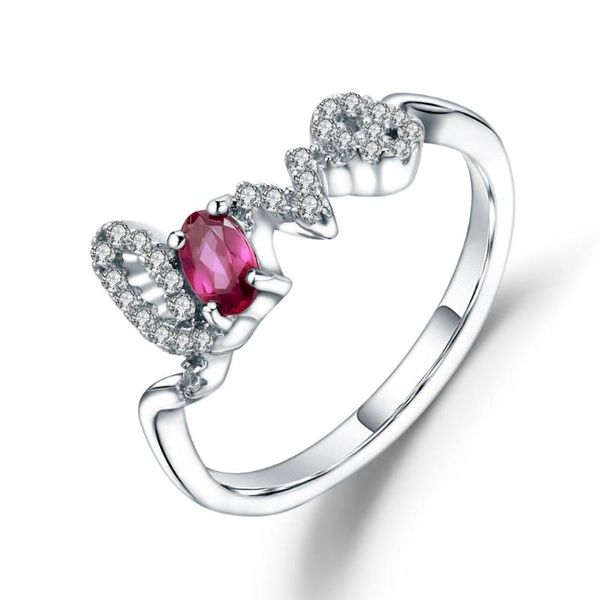 

gem's ballet natural rhodolite garnet gemstone rings 925 sterling silver love ring for women valentine's day engagement jewelry, Golden;silver