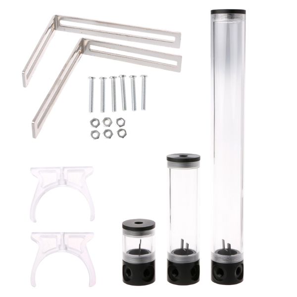 

50mm diameter g1/4" cylinder reservoir tank 9/19/40cm for computer water cooling