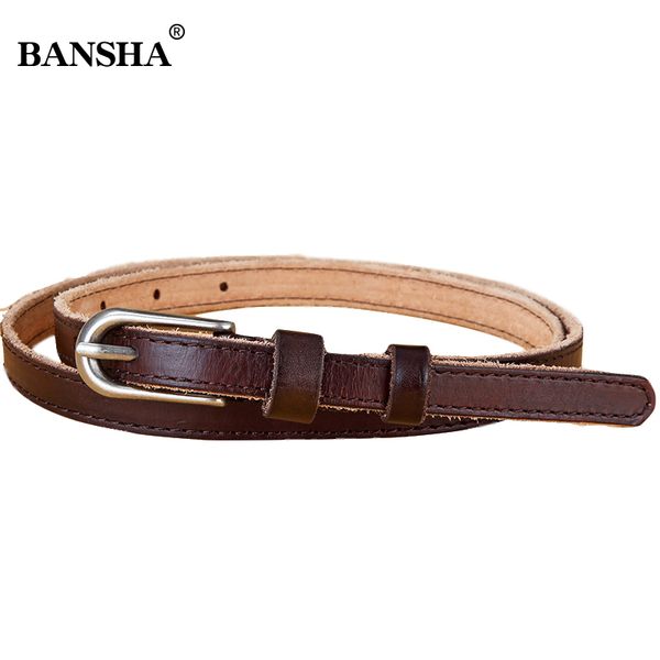 

women cowskin genuine leather belt for women vintage pin buckle female belts cowskin strap waistband jeans dress decorativ, Black;brown