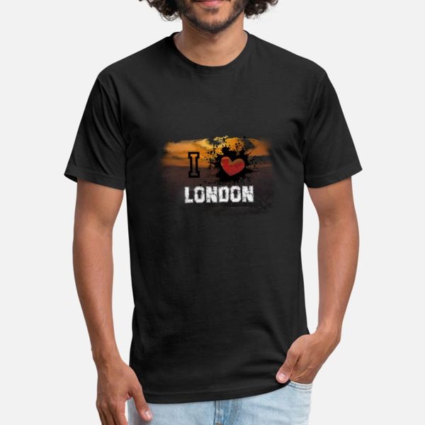 

i love london t shirt men interesting 100% cotton plus size 3xl gents interesting building summer unique shirt