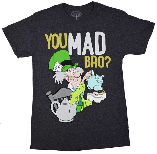 

100% alice in wonderland mad hatter u mad bro t shirt 016169