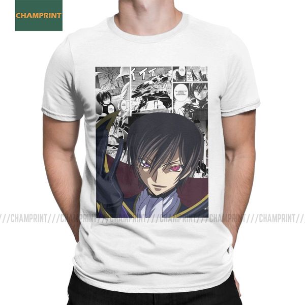 

lelouch lamperouge code geass t-shirt men rebellion anime britannia manga cc cotton tees short sleeve t shirt original