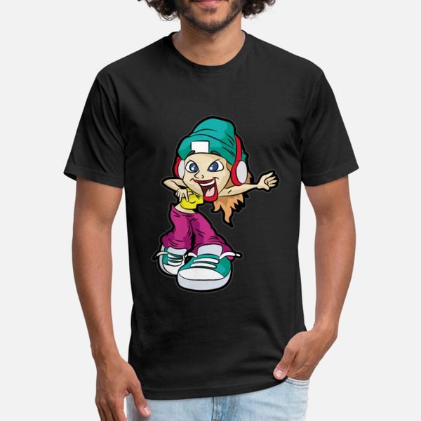 

hip hop dancing girl t shirt men character 100% cotton crew neck clothes fit humor spring autumn standard shirt