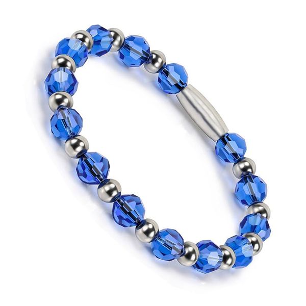 

bofee yoga blue stone beaded bracelet handmade charm elastic strand trendy string jewelry for women men gift pulseras friend, Black