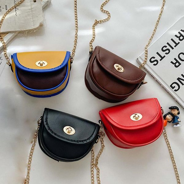 

girls mini bag 2020 cute leather kids purses and handbags baby small coin wallet pouch girl party messenger bag purse gift, White