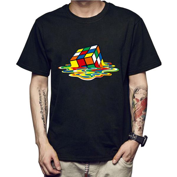 

summer new style 100% cotton for men short sleeve magic square design print tshirts men t-shirts men clothing