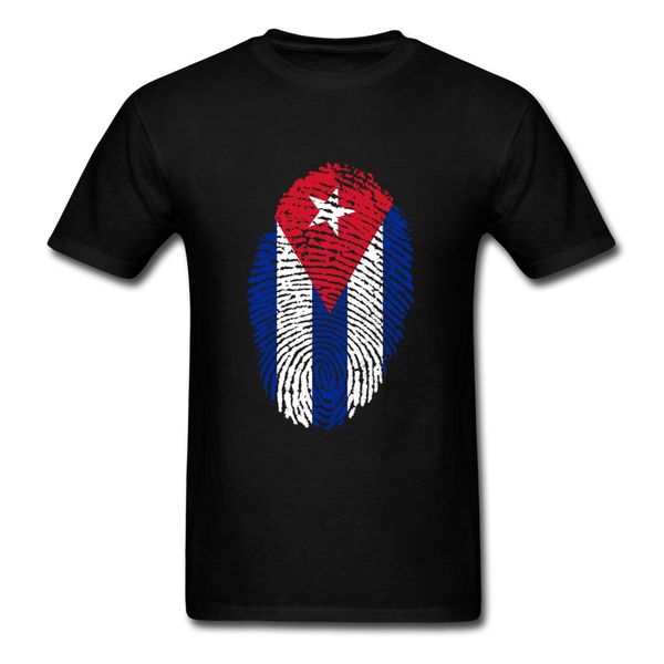 

new man blank cuba flag fingerprint tee shirts shirt fashion men t-shirts short sleeved cotton round neck t-shirt for teenage