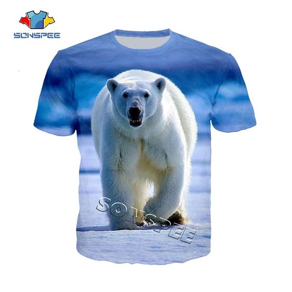 

summer men polar bear print forest design sportswear 3d print shirts graphic hippie oversized men clothing