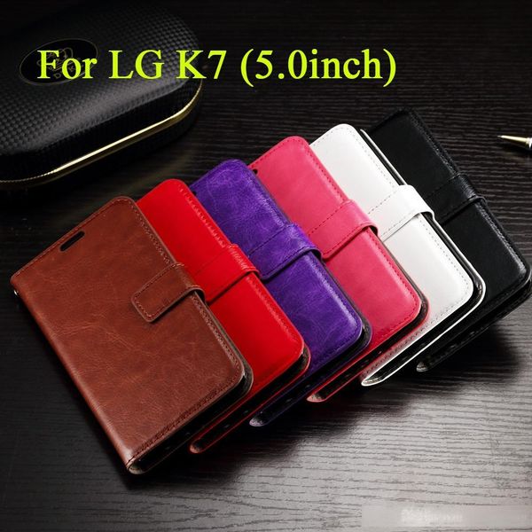 

for lg k7 case luxury leather case tpu back case cover for lg k7 csae with wallet flip cover k7 cover