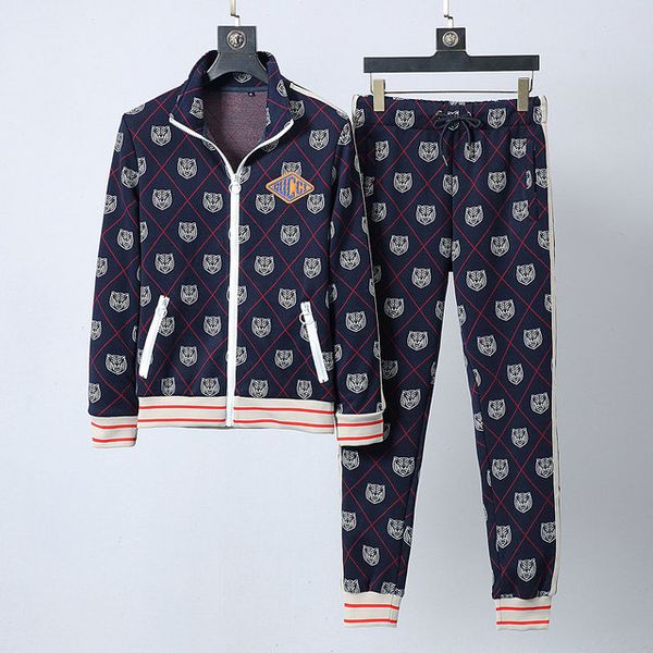 

men fashion sportswear autumn winter jogger suit men autumn casual man jackets coat 2 piece men's sportwear pullovers sets male outwear, Gray