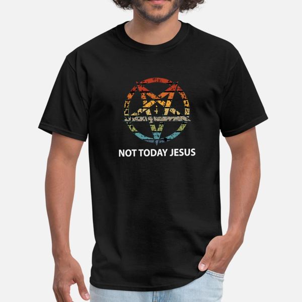 

not today jesus antichrist satan lucifer gift t shirt men print 100% cotton size s-3xl vintage sunlight comfortable spring cool shirt