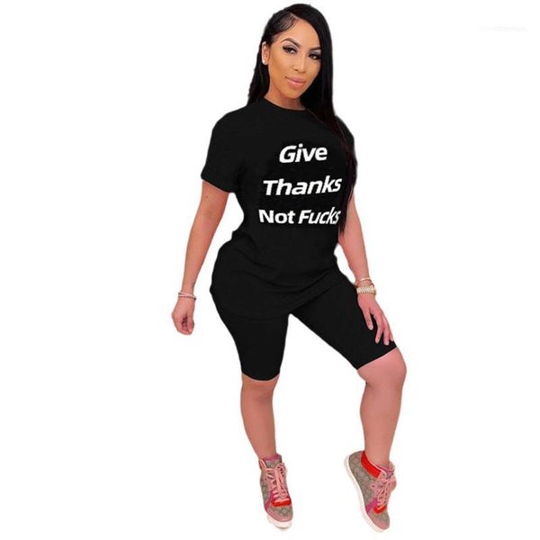 

set letter print crew neck suits womens designer tracksuits fashion summer casual womens short sleeve 2pcs, Gray