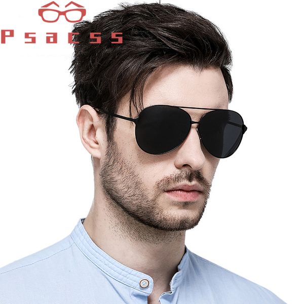 

psacss 2020 classic polarized pilot sunglasses men fashion brand designer mirrored sun glasses for driving fishing goggle uv400, White;black