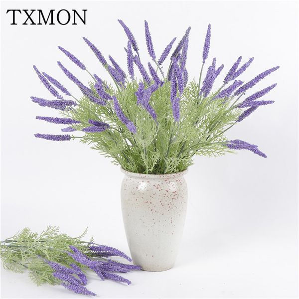 

15 heads foam lavender artificial flower indoor deskdecoration fake flower home wedding road leading provence lavender