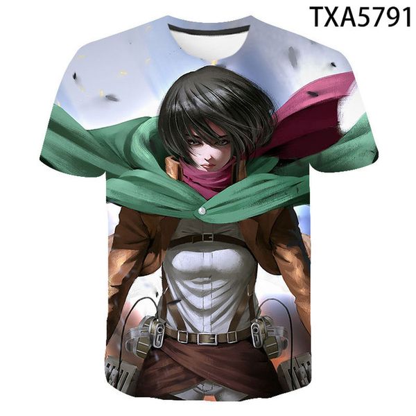 

new attack on titan 3d comfortable trend high-quality 3d print shirts plus size kawaii horror men clothing