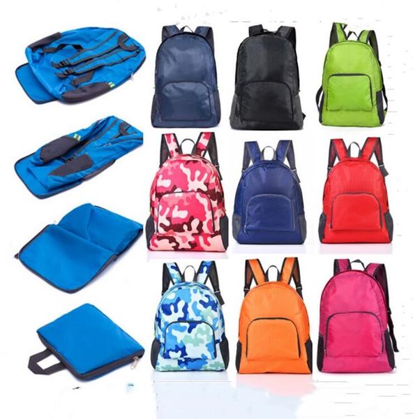 

folding backpack ultra light shoulder bag foldable travel hiking camping large rucksack totes portable sport gym storage bag e81902