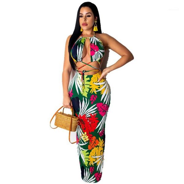 

dresses womens designer printed dresses lady night club clothing summer halter backless, Black;gray