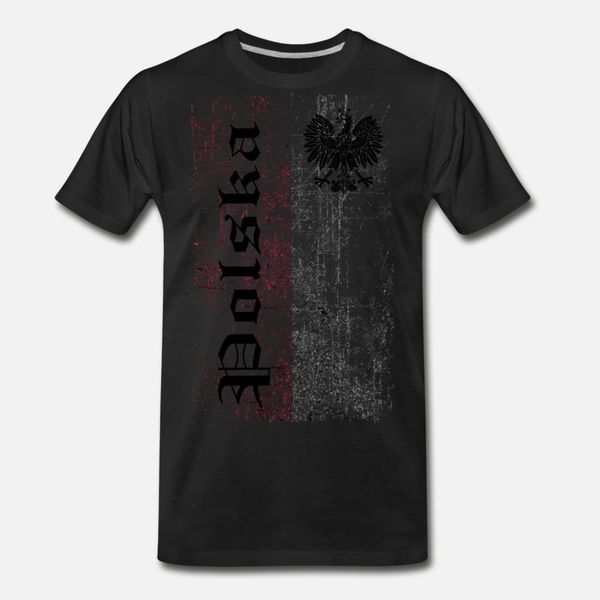 

polska t shirt men customized cotton crew neck costume loose new style summer style pattern shirt