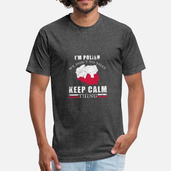 

poland t shirt men printed tee shirt round collar fit sunlight humor spring standard shirt