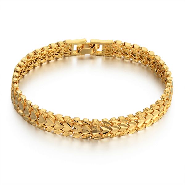 

drop shipping trendy women men chunky thick miami curb bracelets bangles punk metal heart chain bracelet jewelry gift, Black