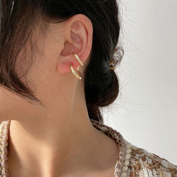 

stud gold earrings for women fashion ear jewelry charms double hook piercing earings korean japanese style earring gifts, Golden;silver