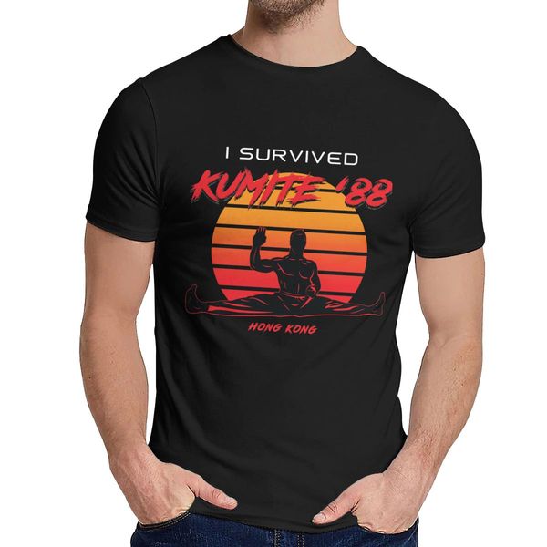 

summer man t shirt bloodsport kumite champion 1988 cotton unique design vintage tee shirt