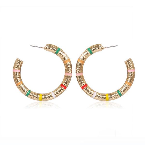 

c type lady earrings colorful oil colour gold fashion women large earrings party ear cuff, Silver