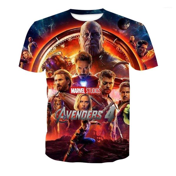 

marvel movie tees avengers 4 3d print t shirts men women summer tshirt short sleeved, White;black