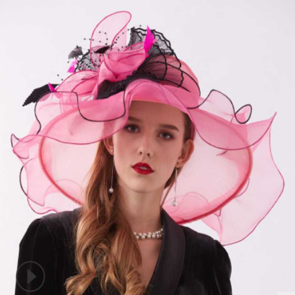 

wide brim hats retro sun hat for elegant women large big flower summer fashion ladies beach sombreros fisherman, Blue;gray