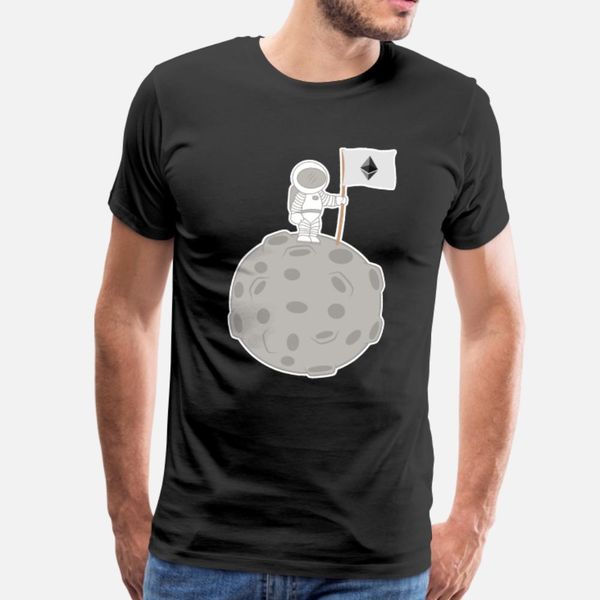 

эфириума астронавт криптовалюта смешной ботаник подарок тенниска мужчины customize с коротким рукавом вокруг шеи уникальный сумасшедшая мода