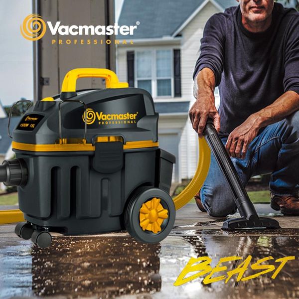 

vacmaster beast vacuum cleaner, 1500w powerful vacuum cleaner with hepa filter, home & industrial cleaner, dust collector