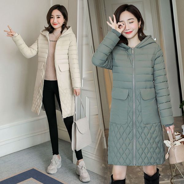 

new women's parka 2020 winter coat women jackets female coats thick fashion women's winter jacket long outerwear, Black