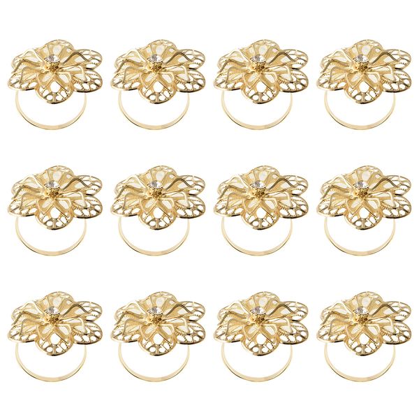 

hollowed out serviette jewelry flower shape napkin ring table decoration wedding